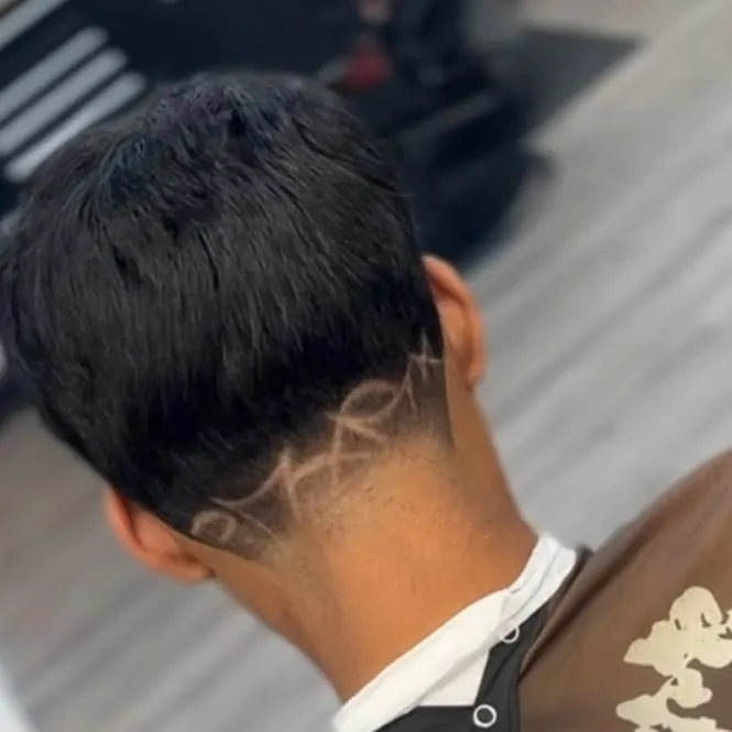 Nape design on a taper